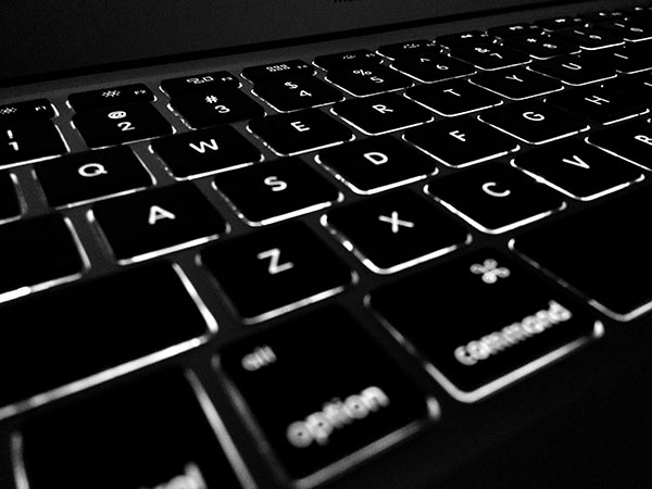Close up of a black keyboard Close up of a black keyboard