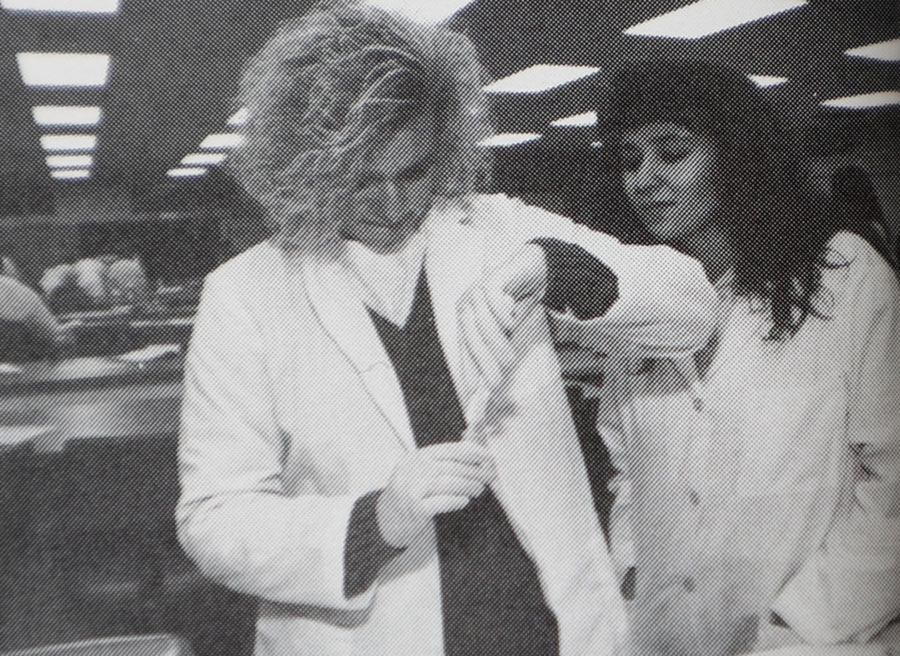Student doctor Kayse Shrum in the lab in 1995 Student doctor Kayse Shrum in the lab in 1995