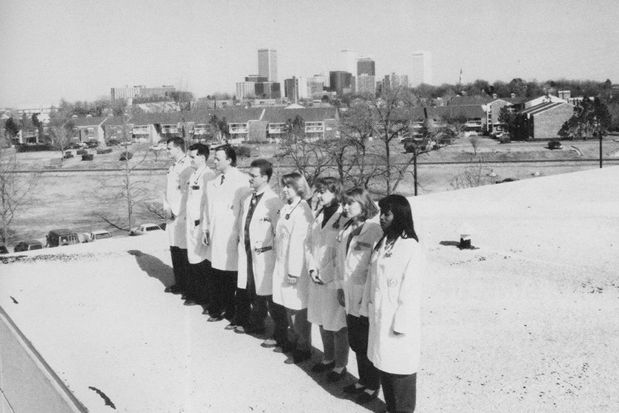 Medical Student standing outside in 1995 Medical Student standing outside in 1995