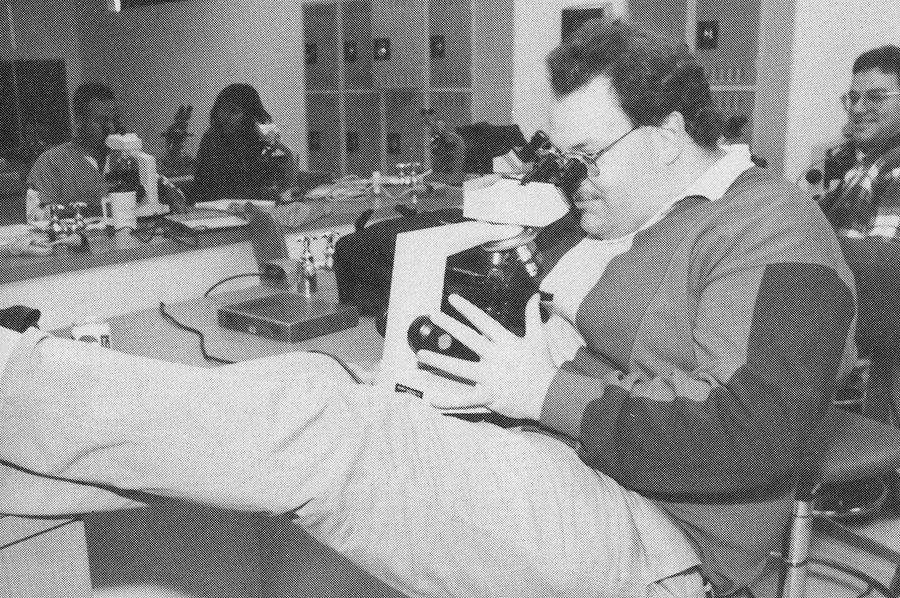 Student using the lab Student using the lab