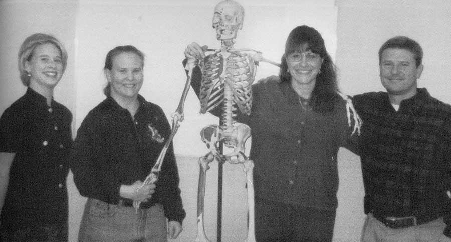 The individual in the center is the best friend of Katie Stagner, MS II, Jamie Akin, MS II, Debbie Gladd, MS II, and Michael Stelle, MS II.