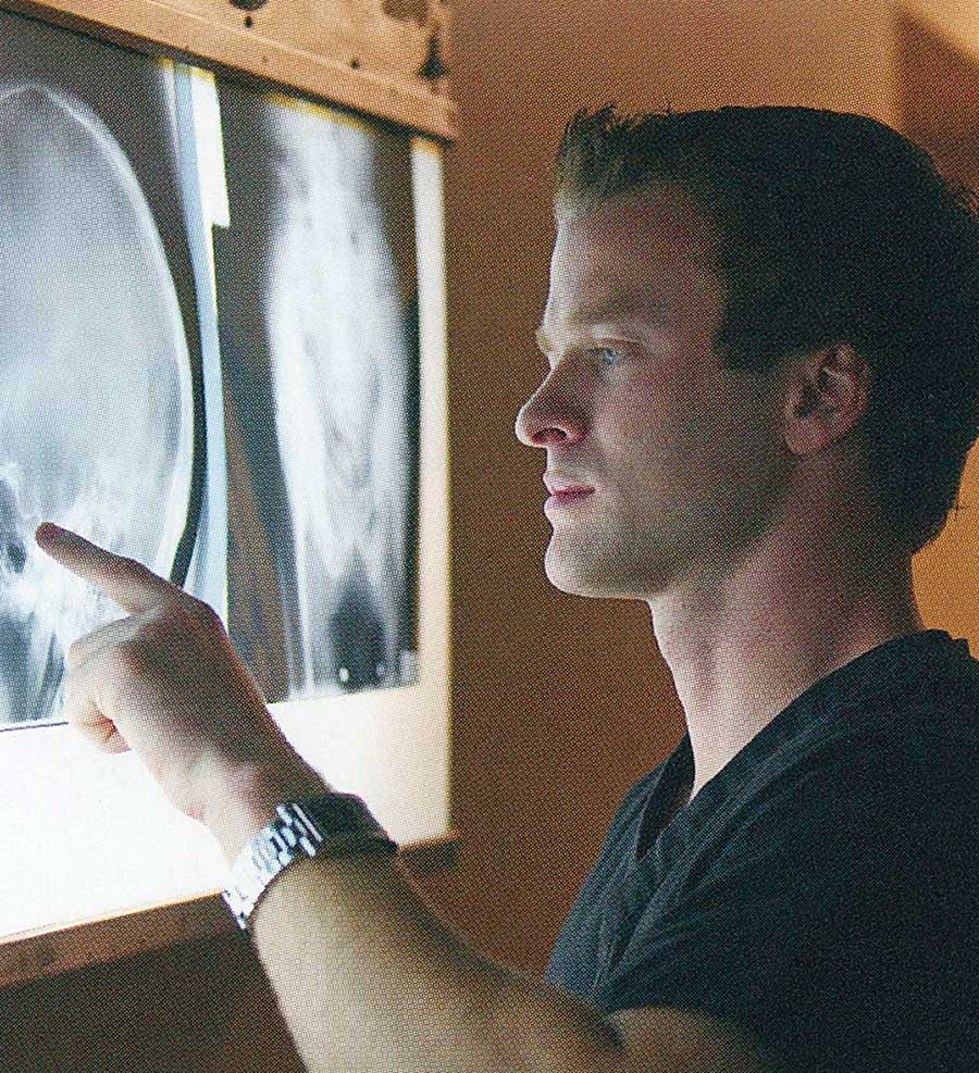 Ryan Lynch reading X-rays.