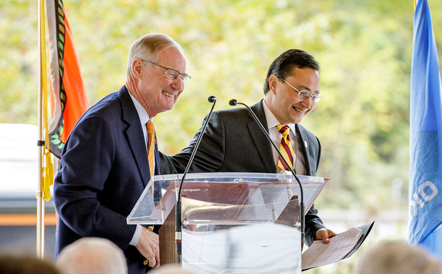 Burns Hargis and Hoskin Jr. at Cherokee Nation Announcement Burns Hargis and Hoskin Jr. at Cherokee Nation Announcement