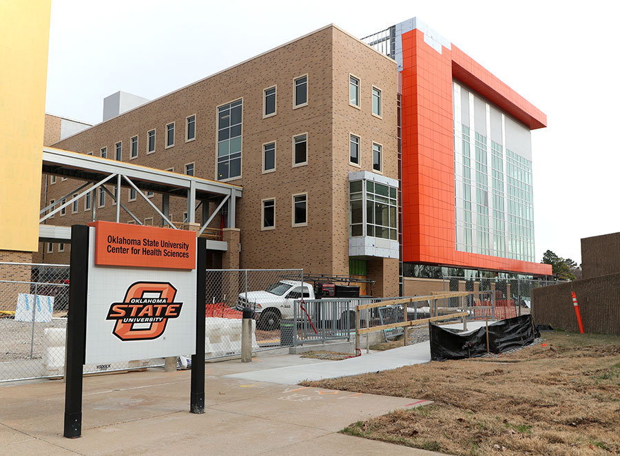 Construction is ongoing on North Hall at the Oklahoma State University Center for Health Sciences in Tulsa, Oklahoma. Construction is ongoing on North Hall at the Oklahoma State University Center for Health Sciences in Tulsa, Oklahoma.