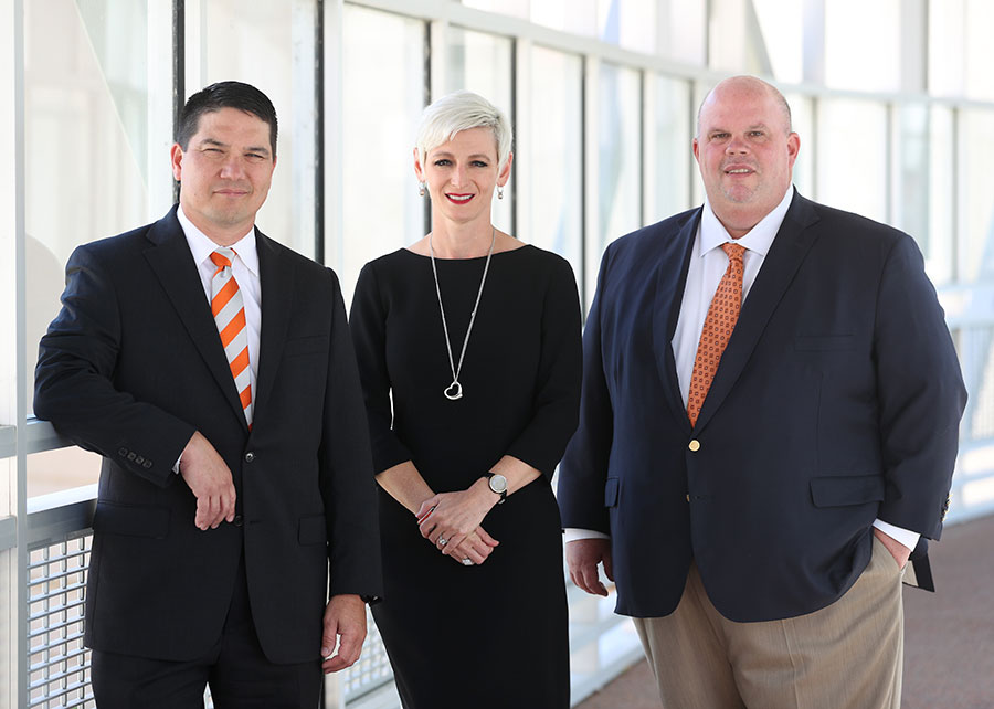 Dennis Blankenship (left), Natasha Bray (middle), and Johnny Stephens (right)
