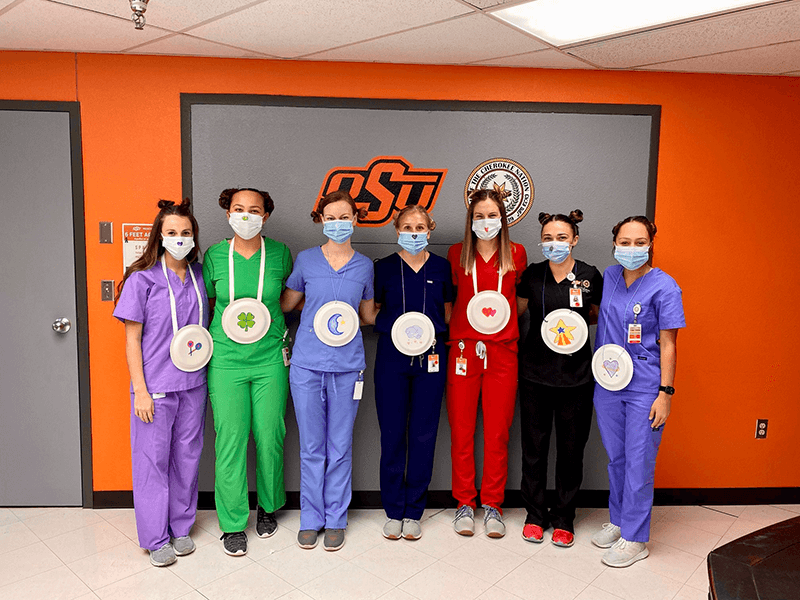 First-year students in Tahlequah dress up for Halloween. First-year students in Tahlequah dress up for Halloween.