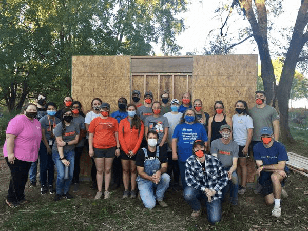 The Student Osteopathic Rural Medicine Club (STORM) with students from Tahlequah and Tulsa volunteer for Habitat for Humanity. The Student Osteopathic Rural Medicine Club (STORM) with students from Tahlequah and Tulsa volunteer for Habitat for Humanity.