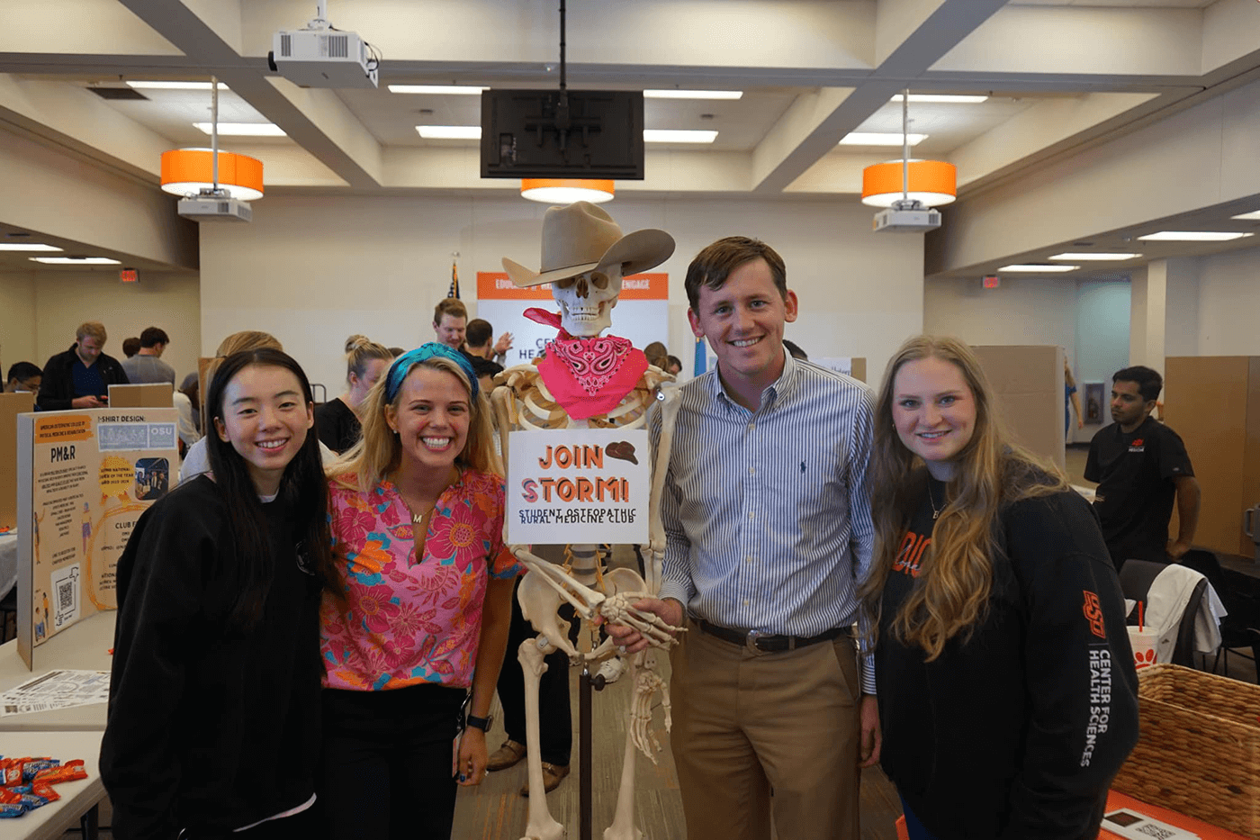 OSU-CHS students attending the student club fair. OSU-CHS students attending the student club fair.