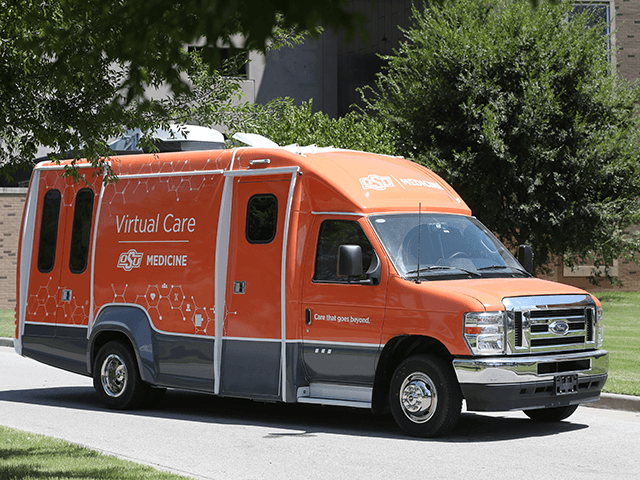 Van used for mobile health care.